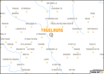 map of Tagelaung