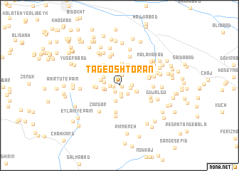 map of Tag-e Oshtorān