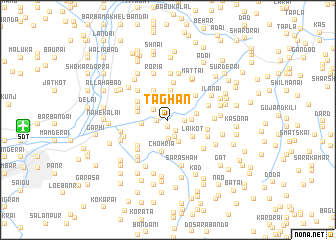 map of Tāghān