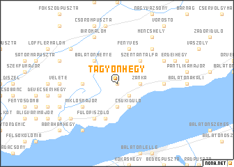 map of Tagyonhegy