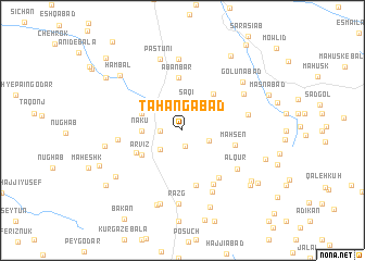 map of Tahangābād