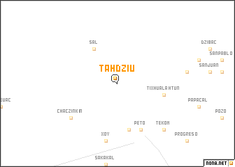 map of Tahdziú