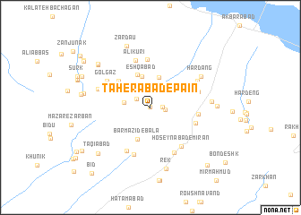 map of Ţāherābād-e Pā\