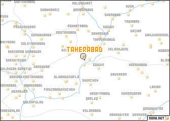 map of Ţāherābād