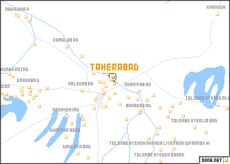 map of Ţāherābād