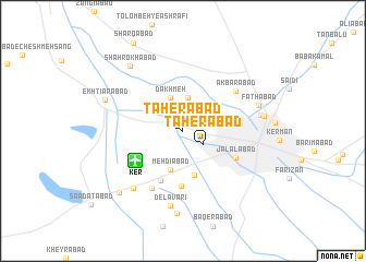 map of Ţāherābād