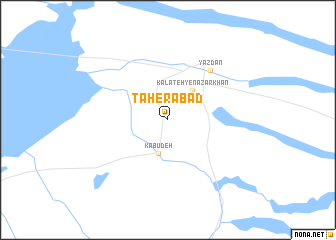 map of Ţāherābād