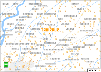 map of Tāhirpur