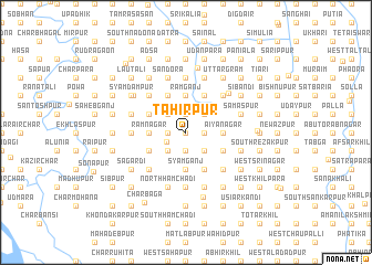 map of Tāhirpur