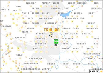 map of Tahliān