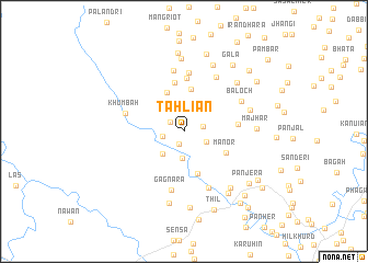 map of Tāhliān