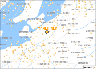 map of Tāhlīwāla