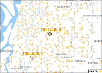 map of Tāhlīwāla