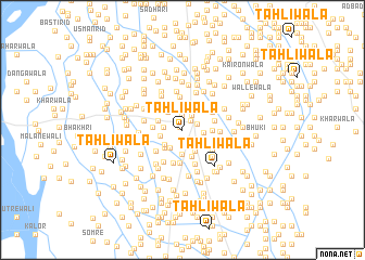 map of Tāhlīwāla