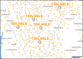 map of Tāhlīwāla