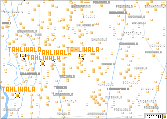 map of Tahlīwāla