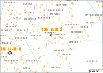 map of Tāhlīwāla