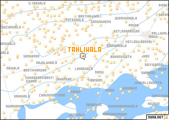 map of Tāhliwāla