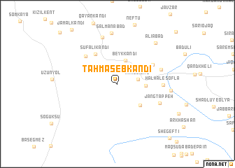 map of Ţahmāseb Kandī