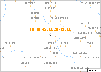 map of Tahonas del Zorrillo