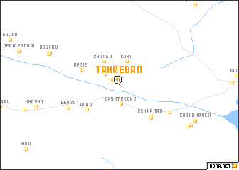 map of Tahredān