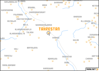 map of Ţahrestān
