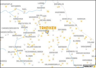 map of Taḩrīkeh