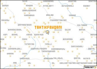 map of Taḩtīk Fawqānī