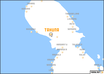 map of Tahuna