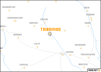 map of Taibaimiao