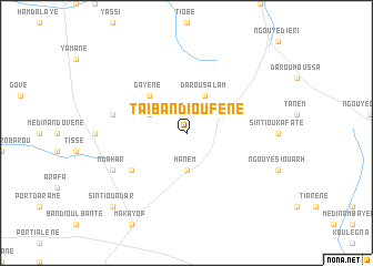 map of Taïba Ndioufène