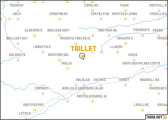 map of Taillet