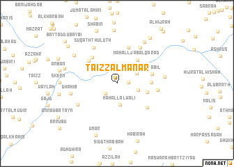 map of Ta‘izz al Manār