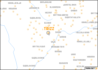 map of Ta‘izz