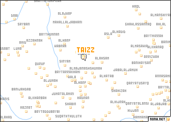 map of Ta‘izz