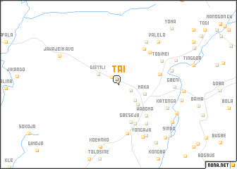 map of Tai