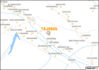 map of Tājābād