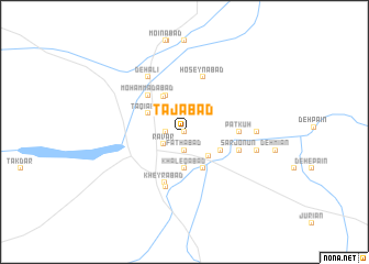 map of Tājābād