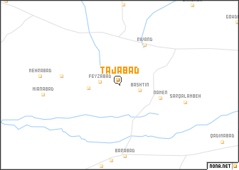 map of Tājābād