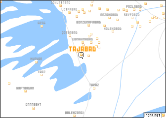 map of Tājābād