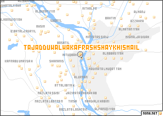 map of Tāj ad Duwal wa Kafr ash Shaykh Ismā‘īl