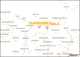 map of Tajarak-e Bālā