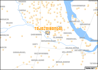 map of Tājazai Bānda