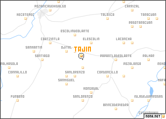 map of Tajín