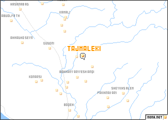 map of Tāj Malekī