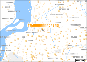map of Tāj Muhammad Abro