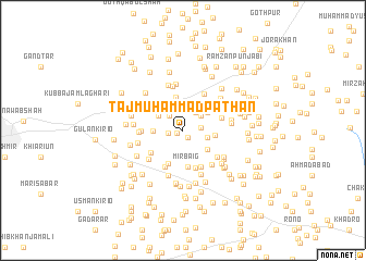 map of Tāj Muhammad Pathān