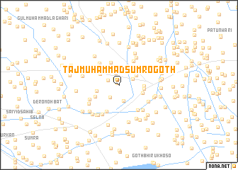map of Tāj Muhammad Sūmro Goth
