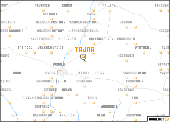 map of Tajná