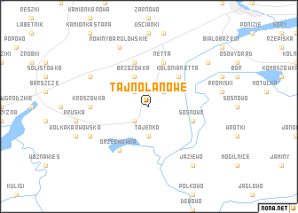 map of Tajno Łanowe